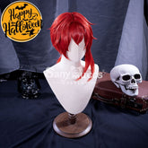 【In Stock】Game Genshin Impact Diluc Ragnvindr Red Ponytail Long Cosplay Wig Wigs